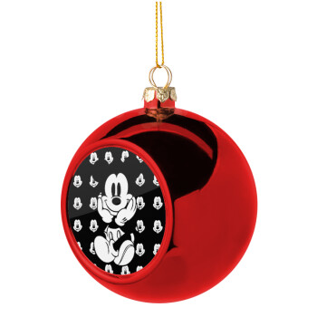 Mickey, Christmas tree ball Red 8cm