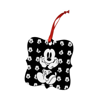 Mickey, Στολίδι Χριστουγεννιάτικο στολίδι polygon ξύλινο 7.5cm