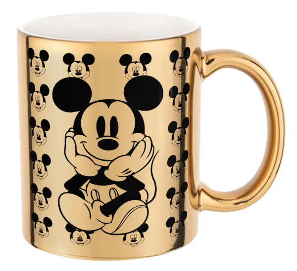 Mickey — Mug ceramic, gold mirror, 330ml