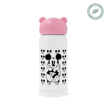 Mickey, Ροζ ανοξείδωτο παγούρι θερμό (Stainless steel), 320ml