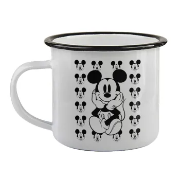Mickey, Κούπα εμαγιέ με μαύρο χείλος 360ml