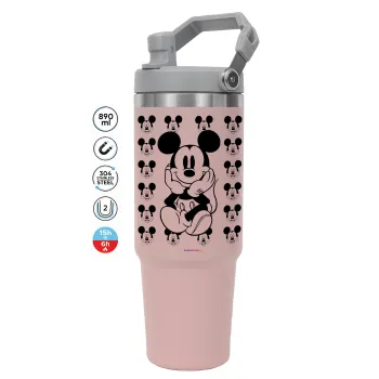 Mickey, ΡΟΖ χρώματος Θερμός Ανοξείδωτο 890ml (30oz) με χερούλι