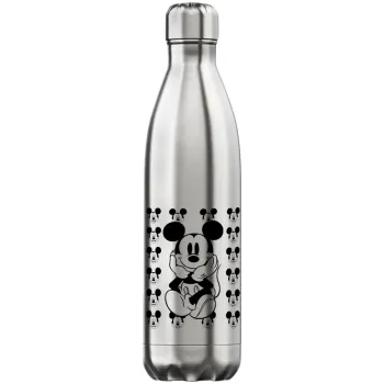 Mickey, Μεταλλικό παγούρι θερμός Inox (Stainless steel), διπλού τοιχώματος, 750ml