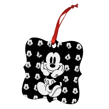 Mickey, Στολίδι Χριστουγεννιάτικο στολίδι polygon ξύλινο 7.5cm