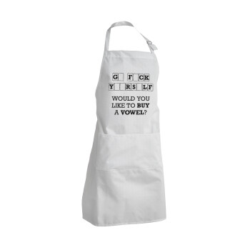 Wheel of fortune, go f..k yourself, Adult Chef Apron (with sliders and 2 pockets)