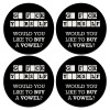 SET of 4 round wooden coasters (9cm)