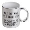 Mug ceramic, silver mirror, 330ml
