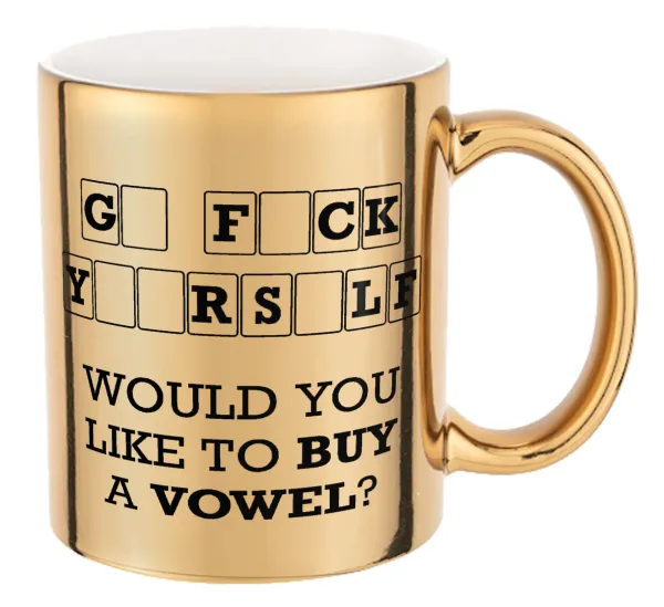 Wheel of fortune — Mug ceramic, gold mirror, 330ml