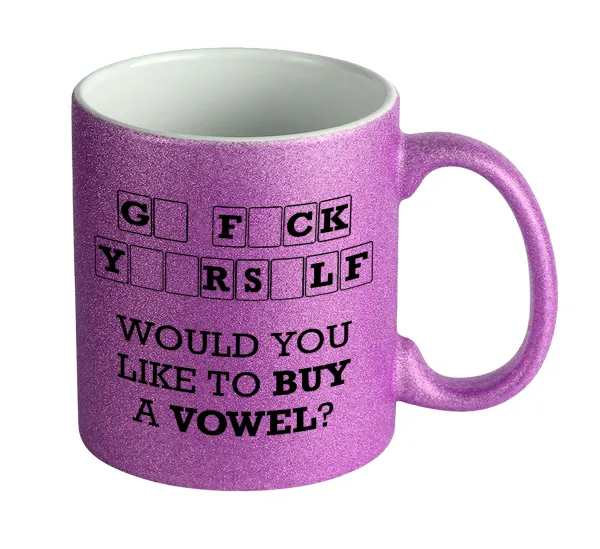 Wheel of fortune — Κούπα Μωβ Glitter που γυαλίζει, κεραμική, 330ml