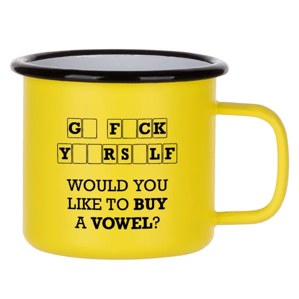 Wheel of fortune — Metallic enamel MATT Yellow cup 360ml