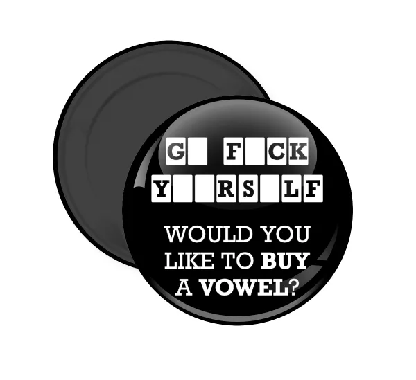 Wheel of fortune — Round fridge magnet, 5cm