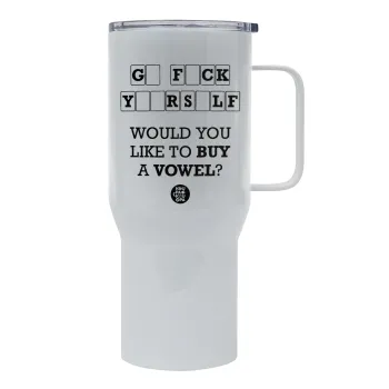 Wheel of fortune, go f..k yourself, Tumbler με καπάκι, διπλού τοιχώματος (θερμό) 750L