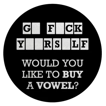 Wheel of fortune, go f..k yourself, Επιφάνεια κοπής γυάλινη στρογγυλή (30cm)