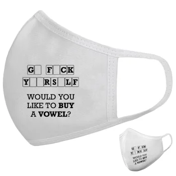 Wheel of fortune, go f..k yourself, Μάσκα υφασμάτινη υψηλής άνεσης παιδική (Δώρο πλαστική θήκη)