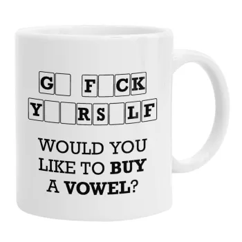 Wheel of fortune, go f..k yourself, Ceramic coffee mug, 330ml