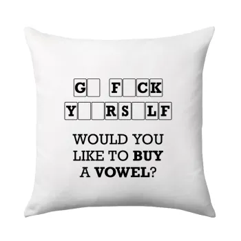 Wheel of fortune, go f..k yourself, Sofa cushion 40x40cm includes filling