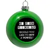 Green Christmas tree ornament bauble 8cm