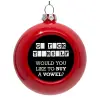 Red Christmas tree ornament bauble 8cm