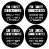 SET of 4 round wooden coasters (9cm)