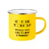 Yellow Enamel Metallic Cup 360ml