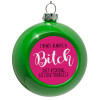 Green Christmas tree ornament bauble 8cm