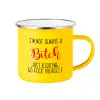 Yellow Enamel Metallic Cup 360ml