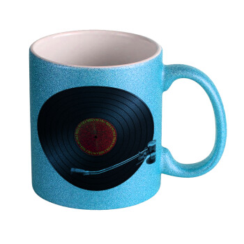 Columbia records bruce springsteen, Κούπα Σιέλ Glitter που γυαλίζει, κεραμική, 330ml