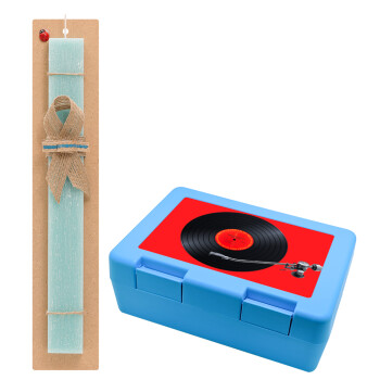 Columbia records bruce springsteen, Easter Set, children's snack container BLUE & Easter aromatic flat candle (30cm) (TURQUOISE)