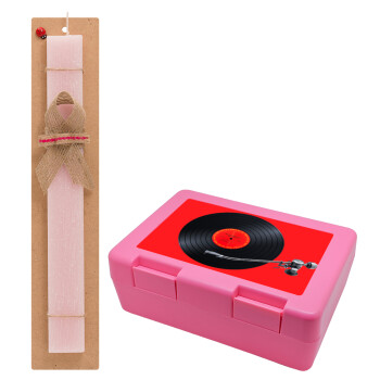 Columbia records bruce springsteen, Easter Set, children's snack container PINK & scented flat Easter candle (30cm) (PINK)