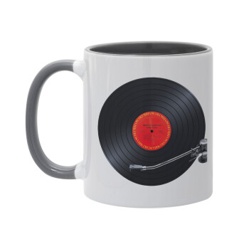 Columbia records bruce springsteen, Κούπα χρωματιστή γκρι, κεραμική, 330ml