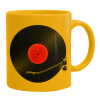 Ceramic coffee mug yellow, 330ml