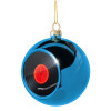 Blue Christmas tree ball ornament 8cm