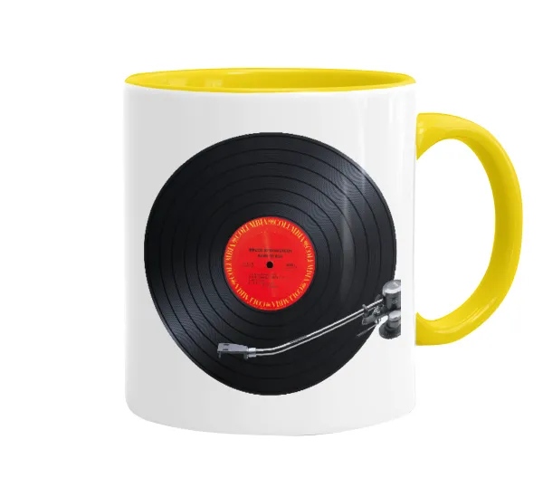 Columbia records bruce springsteen — Mug colored yellow, ceramic, 330ml
