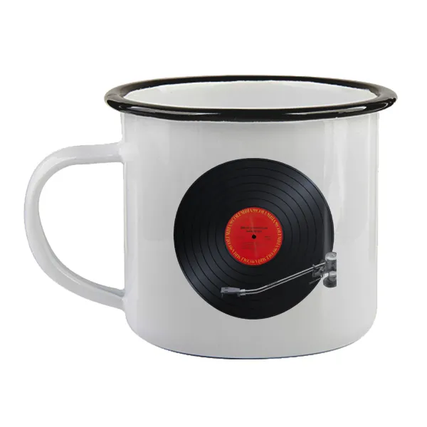 Columbia records bruce springsteen — Enamel mug with black rim, 360ml