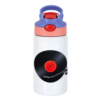 Columbia records bruce springsteen, Children's hot water bottle, stainless steel, with safety straw, pink/purple (350ml)