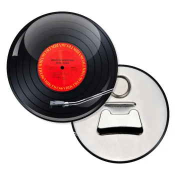 Columbia records bruce springsteen, Μαγνητάκι και ανοιχτήρι μπύρας στρογγυλό διάστασης 5,9cm