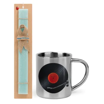 Columbia records bruce springsteen, Πασχαλινή Λαμπάδα με μεταλλική κούπα θερμό (300ml) & κερί αρωματικό πλακέ (30cm) (ΤΙΡΚΟΥΑΖ)