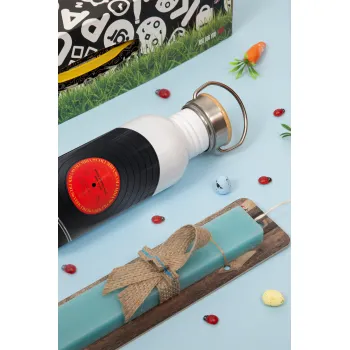 Columbia records bruce springsteen, Πασχαλινή Λαμπάδα με παγούρι μεταλλικό (620ml, stainless steel) & κερί αρωματικό πλακέ (30cm) (ΤΙΡΚΟΥΑΖ)