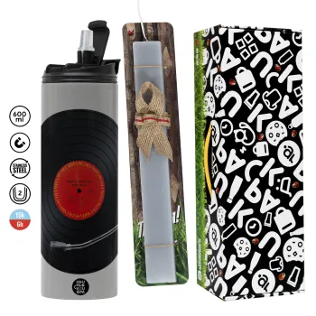 Columbia records bruce springsteen, Easter candle with Grey Tumbler Thermo 600ml & aromatic flat candle (30cm) (GREY)