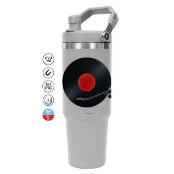 Columbia records bruce springsteen, GREY color, 890ml (30oz) stainless Steel Tumbler with Handle