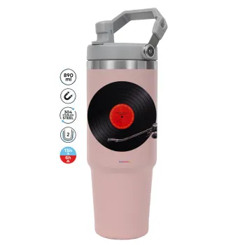 Columbia records bruce springsteen, Pink color, 890ml (30oz) stainless Steel Tumbler with Handle