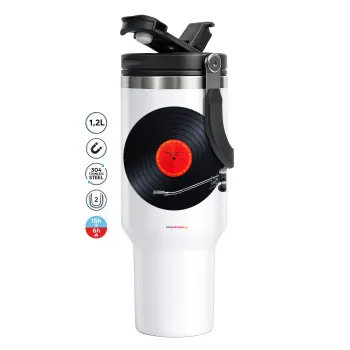 Columbia records bruce springsteen, Mega Stainless steel Tumbler with lid, double wall 1,2L