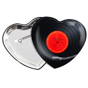 Columbia records bruce springsteen, Κονκάρδα παραμάνα καρδιά (57x52mm)