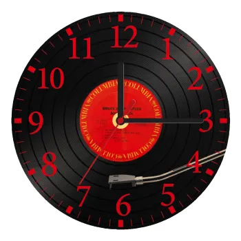 Columbia records bruce springsteen, Ρολόι τοίχου ξύλινο plywood (20cm)