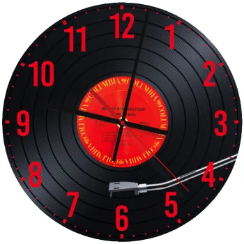 Columbia records bruce springsteen, Ρολόι τοίχου ξύλινο (30cm)