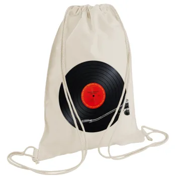 Columbia records bruce springsteen, Backpack bag GYMBAG natural (28x40cm)
