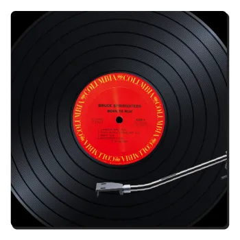 Columbia records bruce springsteen, Τετράγωνο μαγνητάκι ξύλινο 6x6cm