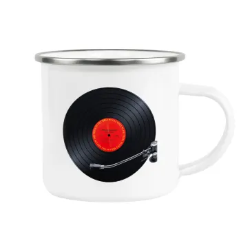 Columbia records bruce springsteen, Metallic enamel cup white 360ml