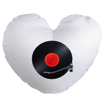 Columbia records bruce springsteen, Μαξιλάρι καναπέ καρδιά 40x40cm περιέχεται το  γέμισμα