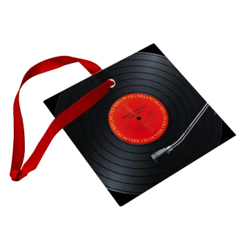 Columbia records bruce springsteen, Στολίδι Χριστουγεννιάτικο στολίδι γυάλινο τετράγωνο 9x9cm